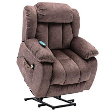 Merax Power Massage Lift Chair, Heat Vibration for Elderly, Heavy Duty and Safety Motion Reclining Mechanism, Antiskid Fabric Sofa Contemporary