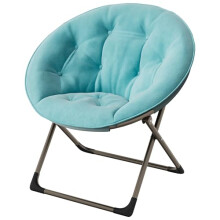 Aptliton Saucer Chair, Comfy Faux Fur Lounge Moon Chair with Folding Metal Frame, Oversized Plush Foldable Flower Accent Seat for Adults, Teens,