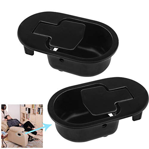 OTOTEC 2X Black Chair Sofa Couch Release Lever Replacement Handle Durable Recliner Oval