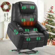 YONISEE Lift chairs recliners for elderly,Recliner Chair with Massage and Heat, Extended Footrest, Heavy Duty Motor Large Recliners for Living Room