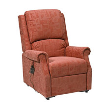 Drive DeVilbiss Chicago Riser Recliner - Lift and Tilt Single Motor Electric Armchair with Remote Control, Washable (Terracotta)
