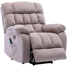 ZYLOYAL10 Electric Power Lift Recliner Chair Sofa with Massage and Heat for Elderly 2 Side Pockets USB Ports Single Recliner Chairs for Living Room