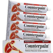 (4pcs) 120g Counterpain Thailand Analgesic Ointment, Fast Acting Muscle Rub for Bruises, Sprains, Cervical Lumbar Pain & Post-Workout Soreness Relief