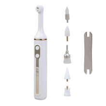 (White) Electric Tooth Polisher Set Electric Teeth Lightening Set Cleaning Tool Set for Family Use with 5 Polish Heads and Modes White