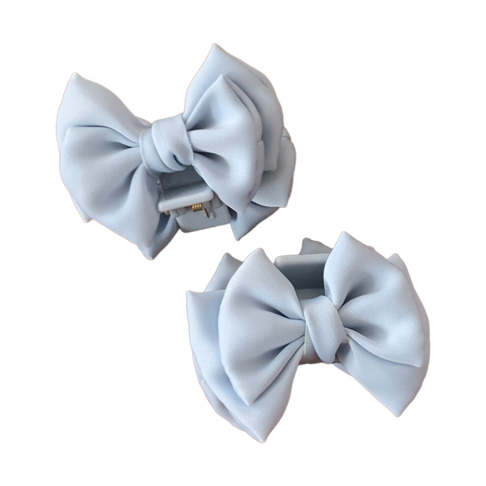 Reach-Tools (Blue) 2Pcs Bowknot Hair Clips For Ponytail & Bun
