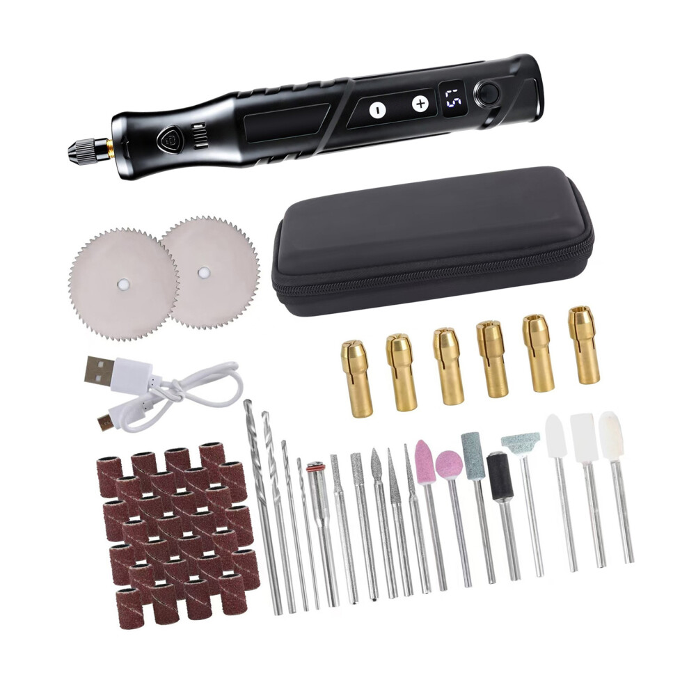 Mini Cordless Rotatable Tool 5 Velocity Grinder Kit-Black 7754002763168