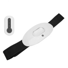 USB Rechargeable Menstrual Heating Belt Waist Abdomen Massage Pain Relief Belt (White Remote Control Type)