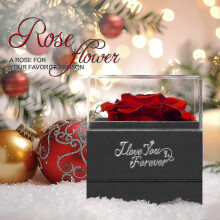 Red Rose I Love You Necklace - Romantic Gift for Wife Girlfriend Valentine's Day Birthday Gift for Mom