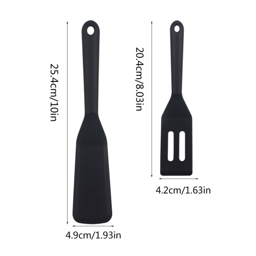 Silicone Spatula Set – Grey, 2-Piece 1