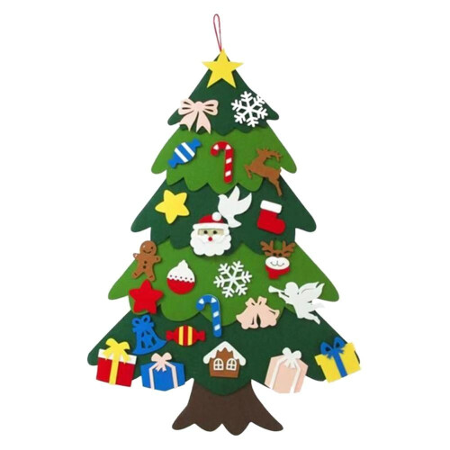 Felt Christmas Tree Decor with Ornaments 3ft 26pcs