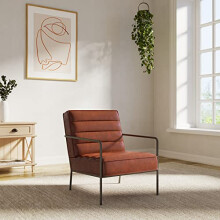 Alphason Bookham Accent Chair - Rust PU, 80x64x82cm (DxWxH)