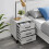 happybeds Bedside Table, Rodley Grey Oak Wooden Bedside Table, 3 Drawer 1