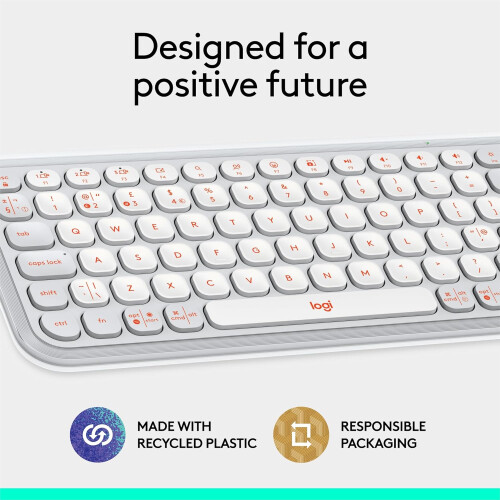 Logitech Logitech POP ICON KEYS Wireless Bluetooth Keyboard, Comfortable Typing, Programmable Keys, Easy-Switch Between up to 3 Devices 1