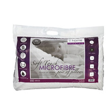 Catherine Lansfield Touch of Down Pair of Pillows, White, BD/37901/W/MPWP2/WH