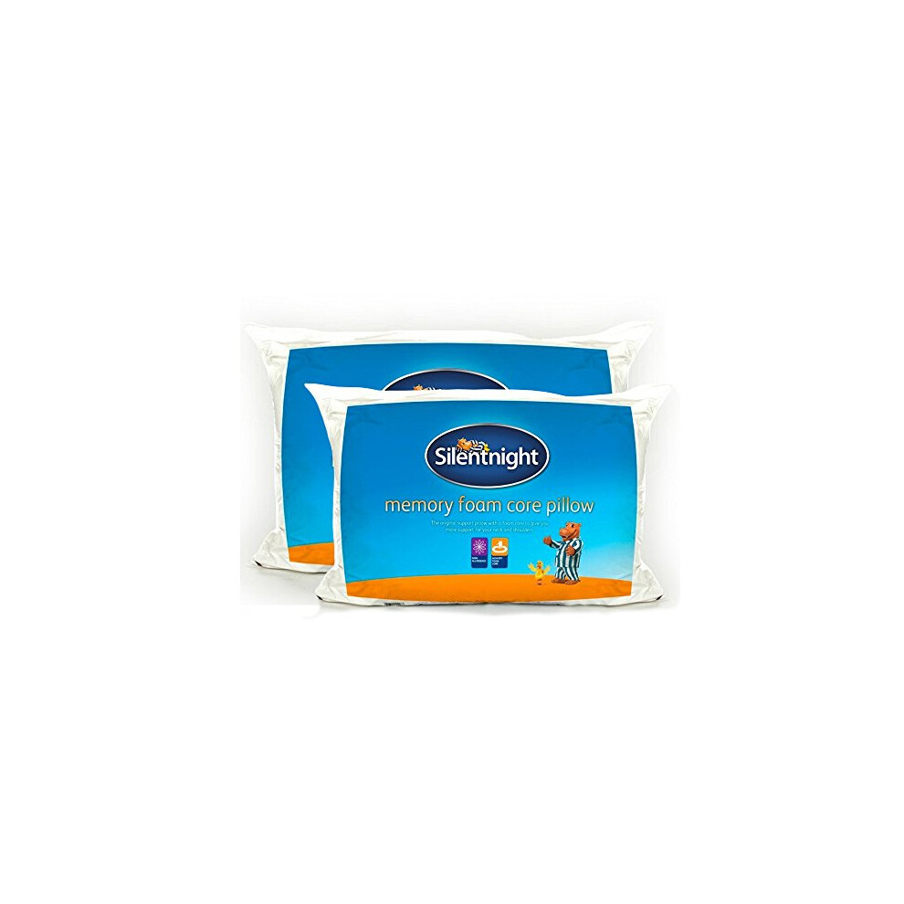 Silentnight Firm Supportive Memory Foam Core With Hollowfibre - Pillow - 2 Pack