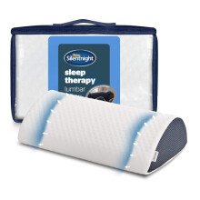 Silentnight Sleep Therapy Lumbar Pillow - Memory Foam Ergonomic Soothing Relief - Lower Back Sleeping Sitting Reclining Support - Improve Posture and