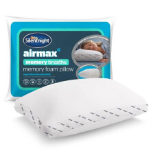 Silentnight Airmax Breathe Pillow - Memory Foam Shell Prevent Overheating - Breathable Mesh Sides for Enhanced Airflow - Medium Support Sink-In