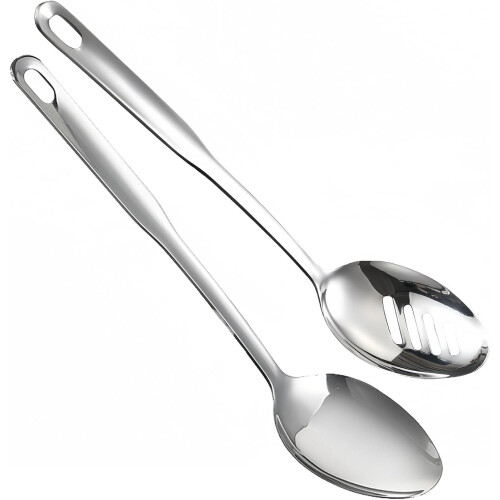Stainless Steel Cooking Spoon Set 12.8-Inch