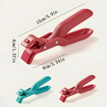 2 pc Hot Plate Gripper, Bowl Dish Plate Grabber Clips Tongs Clamp Holder, For Air Fryer & Food Steamer & Oven & Microwave Oven,Black