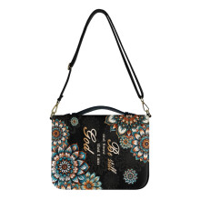 Boho Mandala PU Leather Bible Cover for Women & Men – Lightweight, Sturdy, with Handle & Adjustable Strap – Compatible with Standard Bibles