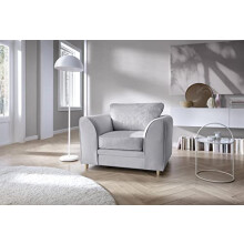 Abakus Direct Armchairs for Lounge - Stylish Chicago Arm Chairs for Living Room with Water Repellent Velvet Fabric | Contemporary Accent Chair in