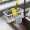White Plastic Kitchen Sink Rack 23x10.7x9.4cm 1