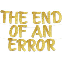 The End of An Error Divorce Party Banner – Newly Single – Funny Breakup Decorations