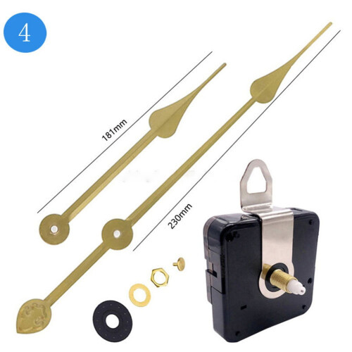 High Torque Silent Quartz Clock Movement Replacement Kit With 18Mm Shaft For Diy Wall Clocks 50-60Cm Panel Diameter