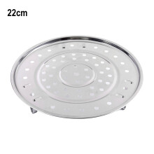 Stainless Steel Steamer Punched Multi-Purpose Steaming Rack Three-Legged Steaming Plate With Feet Dumpling Plate Multiple Sizes