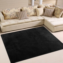 Black Area Floor Rugs Soft Non-Slip Large Mats Nursery Carpets 63" x 48"