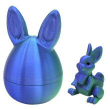 3D Printed Easter Eggs with Bunny Inside, Bunny Egg Easter Basket Stuffers Gifts, 3D Printing Animals Toys for Home Desk Decor