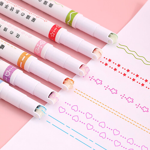 Line Outline Pens Metallic Glitter 6 Colors 2