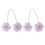 Packung mit 2 eleganten Blumen-Vorhangklammern, dekorative-Lila 1