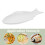 BESTONZON White Ceramic Fish Shaped Serving Platter Creative Plate for Party Snack Storage 3
