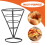 Snack Stand Basket Stainless Steel Black 2 pcs 2