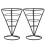 Snack Stand Basket Stainless Steel Black 2 pcs 4