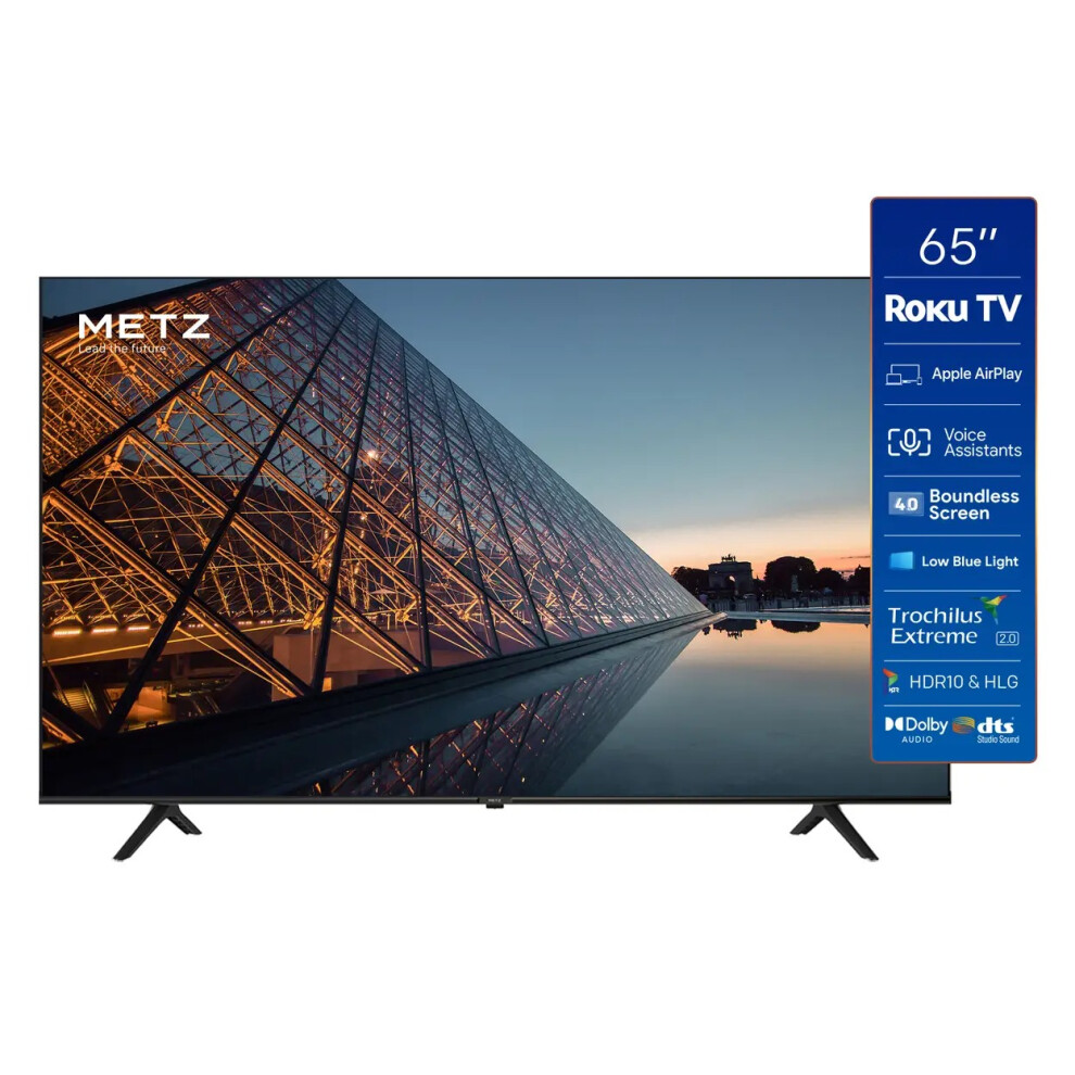 Metz 65" Direct Led 4K Hdr Smart Roku Tv (Hdr10,Dolby Audio) 60014207