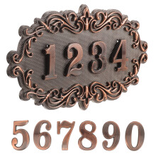 Vintage House Number Plaque for Front Door