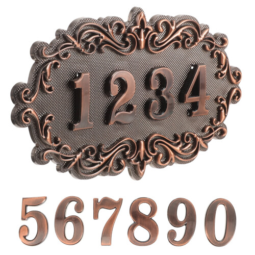 Vintage House Number Plaque for Front Door