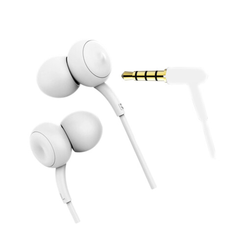 Corded Earbuds with Microphone 3.5Mm in Ear Headphone-White
