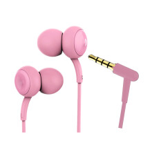 Écouteurs filaires écouteurs intra-auriculaires casque à-rose