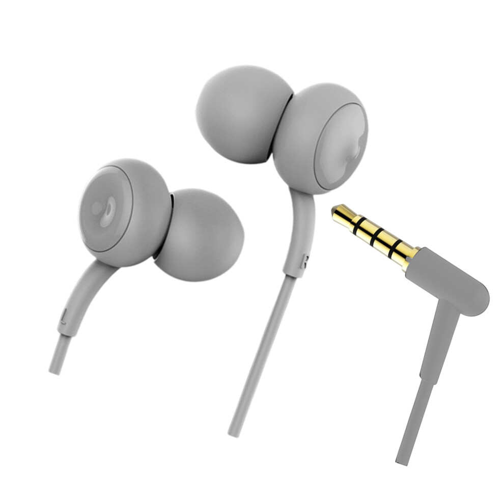 Corded Earbuds With Microphone 3.5Mm In Ear Headphone With- Grey 7627001526372