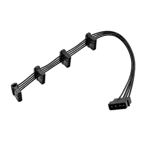 Câble d'alimentation IDE 40 cm 4 broches avec 1 entrée et 4