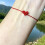 Delicate Handwoven Thread Heart Pattern Bracelet Skin-Burgundy 6