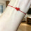 Delicate Handwoven Thread Heart Pattern Bracelet Skin-Burgundy 7