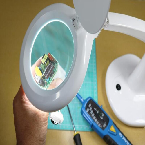 5W White LED Magnifying Lamp, 500m Magnification, Articulated Mini, Precise Work, Office and Workshop 1