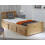 (3ft Single) Mission Waxed Pine Wooden Storage Bed Frame 4