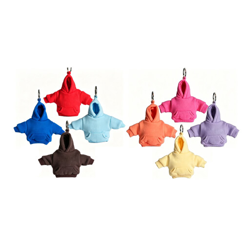 Hoodie Shaped Keychain Stress Reliever With Practical-Blue 1
