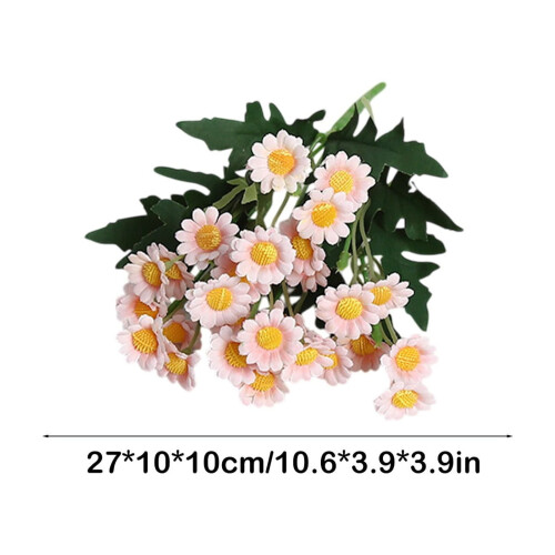 Τεχνητό μπουκέτο μεταξωτών λουλουδιών Gerber Daisy για το σπίτι και 2