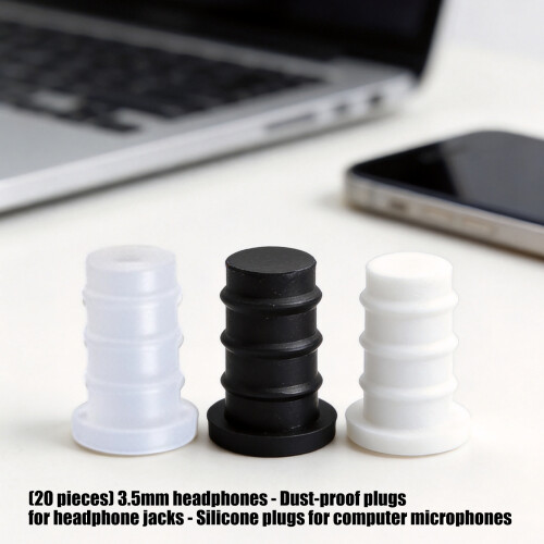 Multipurpose 3.5mm Port Protectors Blocks Dusts From-White 2
